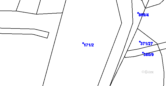 Parcela st. 171/2 v KÚ Choustník, Katastrální mapa