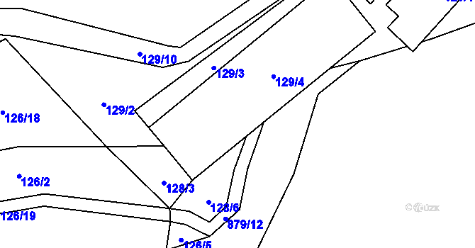 Parcela st. 129/8 v KÚ Choustník, Katastrální mapa