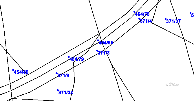 Parcela st. 371/3 v KÚ Choustník, Katastrální mapa