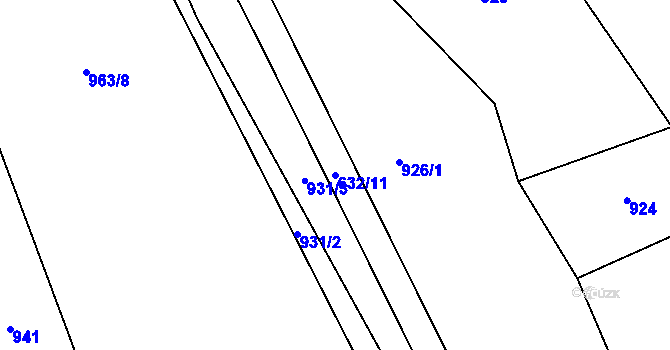 Parcela st. 632/11 v KÚ Předboř u Choustníku, Katastrální mapa