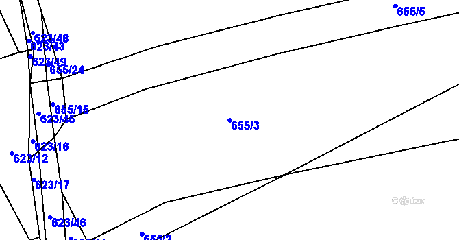 Parcela st. 655/3 v KÚ Předboř u Choustníku, Katastrální mapa