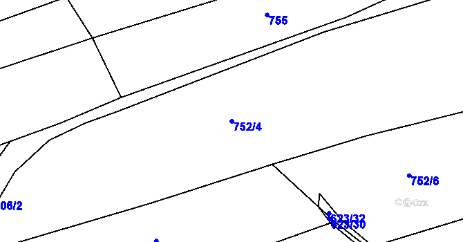 Parcela st. 752/4 v KÚ Předboř u Choustníku, Katastrální mapa