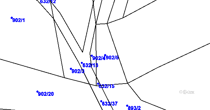 Parcela st. 902/5 v KÚ Předboř u Choustníku, Katastrální mapa