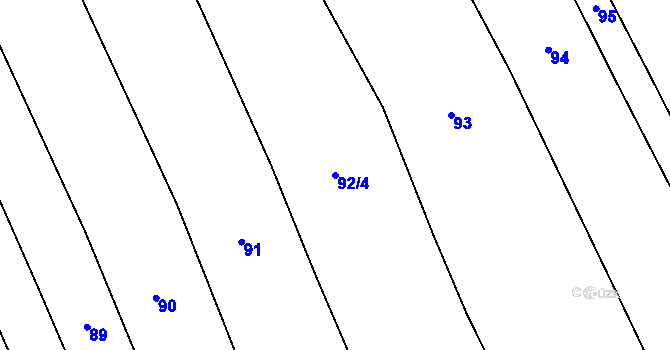 Parcela st. 92/4 v KÚ Předboř u Choustníku, Katastrální mapa