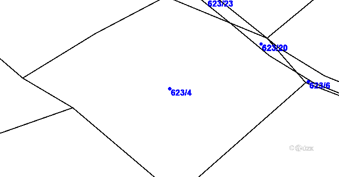Parcela st. 623/4 v KÚ Předboř u Choustníku, Katastrální mapa
