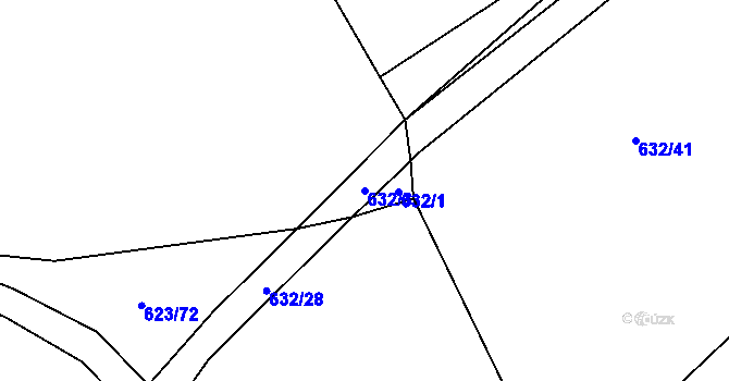 Parcela st. 632/3 v KÚ Předboř u Choustníku, Katastrální mapa