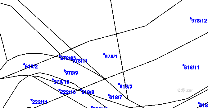 Parcela st. 978/1 v KÚ Předboř u Choustníku, Katastrální mapa