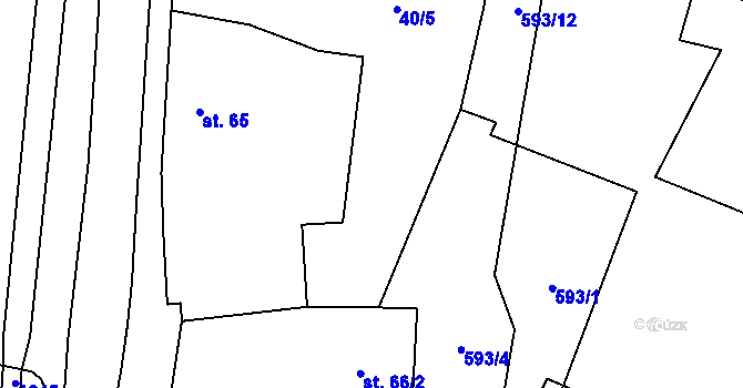 Parcela st. 40/1 v KÚ Choustníkovo Hradiště, Katastrální mapa