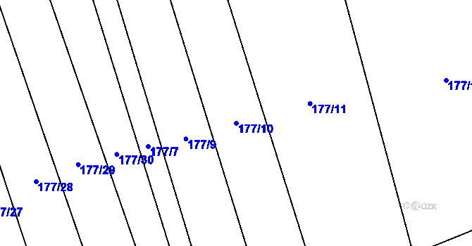 Parcela st. 177/10 v KÚ Chožov, Katastrální mapa