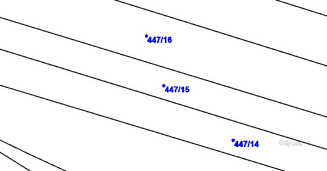 Parcela st. 447/15 v KÚ Chožov, Katastrální mapa