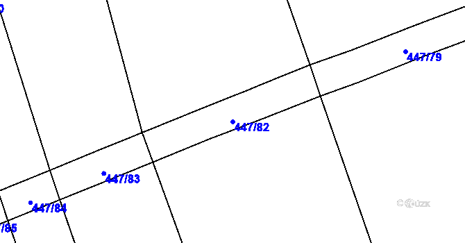 Parcela st. 447/82 v KÚ Chožov, Katastrální mapa