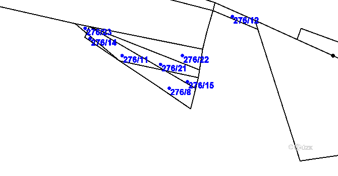 Parcela st. 276/8 v KÚ Chramosty, Katastrální mapa