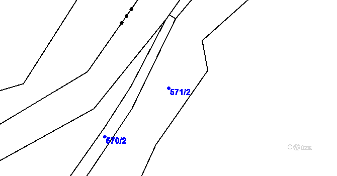 Parcela st. 571/2 v KÚ Chramosty, Katastrální mapa
