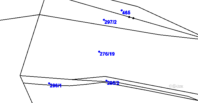 Parcela st. 276/19 v KÚ Chramosty, Katastrální mapa