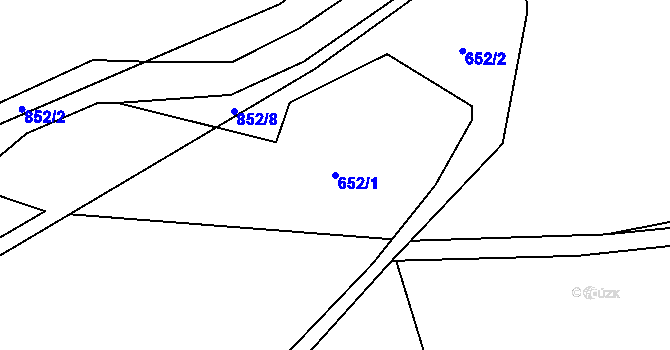 Parcela st. 652/1 v KÚ Chramosty, Katastrální mapa