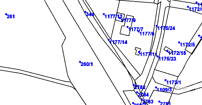 Parcela st. 260/12 v KÚ Chranišov, Katastrální mapa