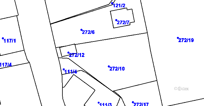 Parcela st. 272/9 v KÚ Chranišov, Katastrální mapa