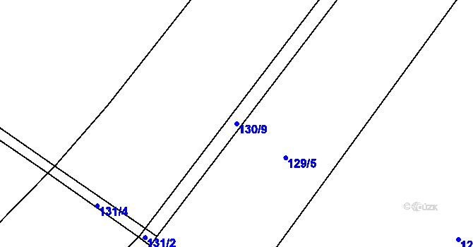 Parcela st. 130/9 v KÚ Chrást u Poříčan, Katastrální mapa