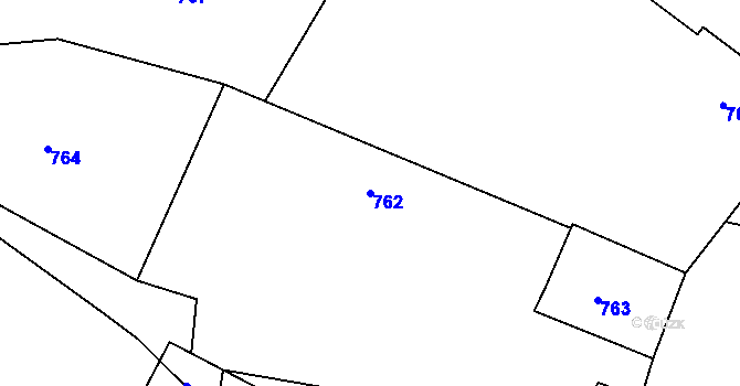 Parcela st. 762 v KÚ Chrást u Tochovic, Katastrální mapa
