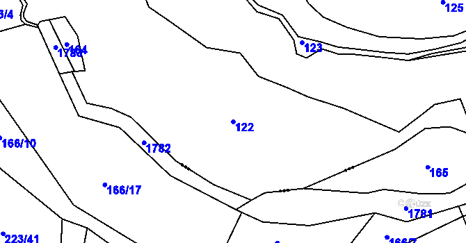 Parcela st. 122 v KÚ Oslí, Katastrální mapa