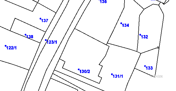 Parcela st. 130/1 v KÚ Chrást u Plzně, Katastrální mapa