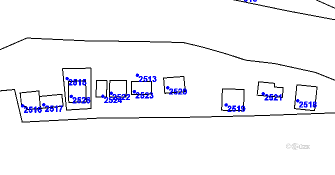 Parcela st. 2520 v KÚ Chrást u Plzně, Katastrální mapa