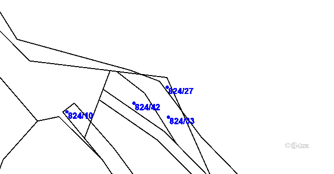 Parcela st. 824/27 v KÚ Chrastava I, Katastrální mapa
