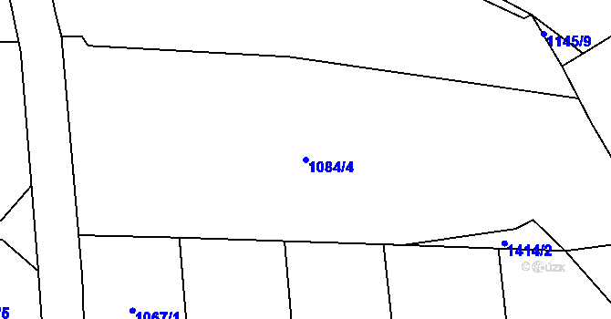 Parcela st. 1084/4 v KÚ Chrastavice, Katastrální mapa