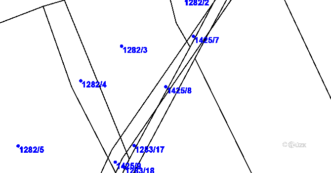 Parcela st. 1425/8 v KÚ Chrastavice, Katastrální mapa