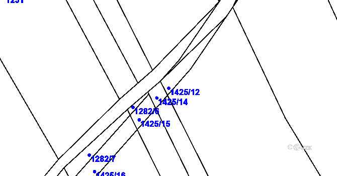 Parcela st. 1425/12 v KÚ Chrastavice, Katastrální mapa