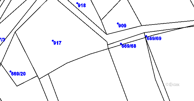 Parcela st. 669/67 v KÚ Chrastavice, Katastrální mapa