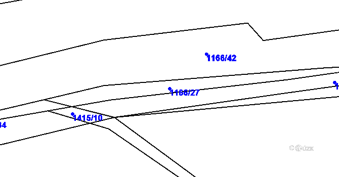 Parcela st. 1166/27 v KÚ Chrastavice, Katastrální mapa