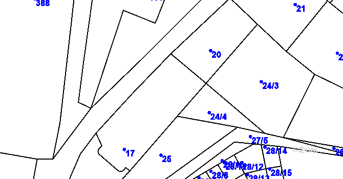 Parcela st. 19 v KÚ Chrastěšov, Katastrální mapa