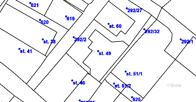 Parcela st. 49 v KÚ Chrástov u Horní Cerekve, Katastrální mapa