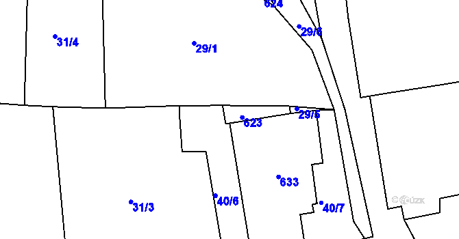 Parcela st. 45/2 v KÚ Chrástov u Horní Cerekve, Katastrální mapa