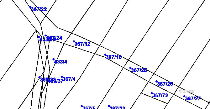 Parcela st. 367/16 v KÚ Chrástov u Horní Cerekve, Katastrální mapa