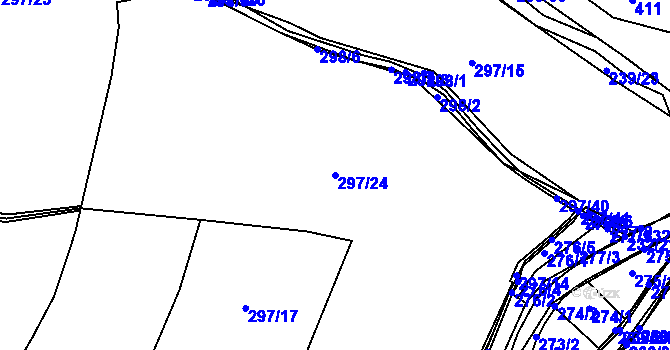 Parcela st. 297/24 v KÚ Bylany u Českého Brodu, Katastrální mapa