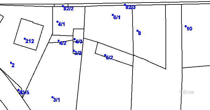 Parcela st. 6/2 v KÚ Chrášťany u Českého Brodu, Katastrální mapa