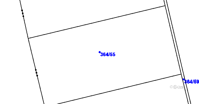 Parcela st. 364/55 v KÚ Chrášťany u Prahy, Katastrální mapa