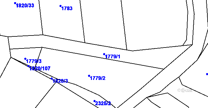 Parcela st. 1779/1 v KÚ Doubravka u Týna nad Vltavou, Katastrální mapa
