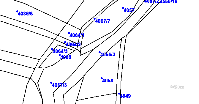 Parcela st. 4556/3 v KÚ Koloměřice, Katastrální mapa