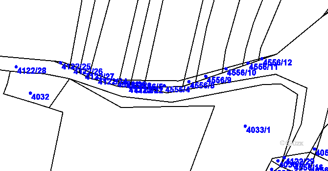 Parcela st. 4556/4 v KÚ Koloměřice, Katastrální mapa