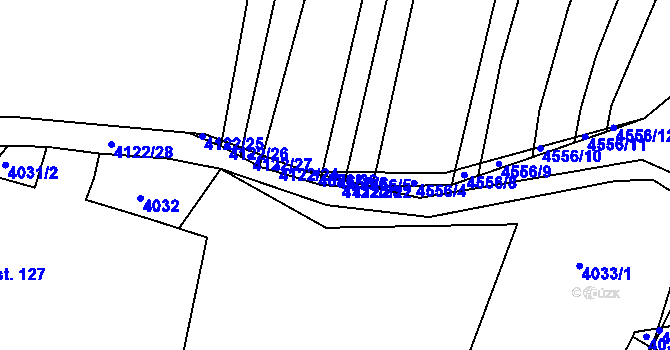 Parcela st. 4556/6 v KÚ Koloměřice, Katastrální mapa