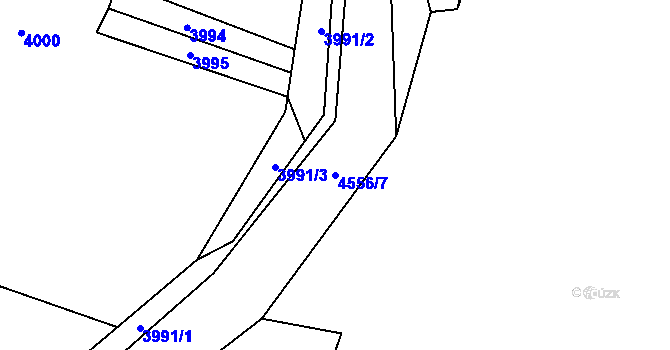 Parcela st. 4556/7 v KÚ Koloměřice, Katastrální mapa