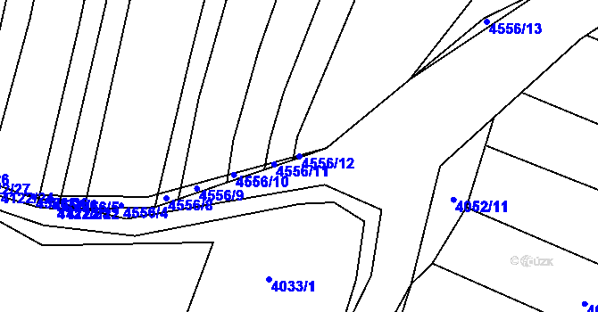 Parcela st. 4556/12 v KÚ Koloměřice, Katastrální mapa