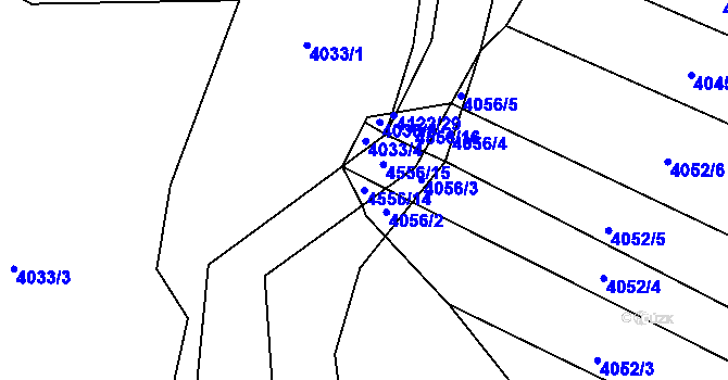Parcela st. 4556/14 v KÚ Koloměřice, Katastrální mapa