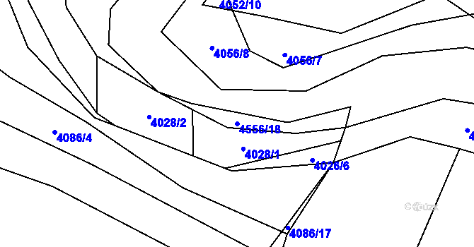 Parcela st. 4556/18 v KÚ Koloměřice, Katastrální mapa