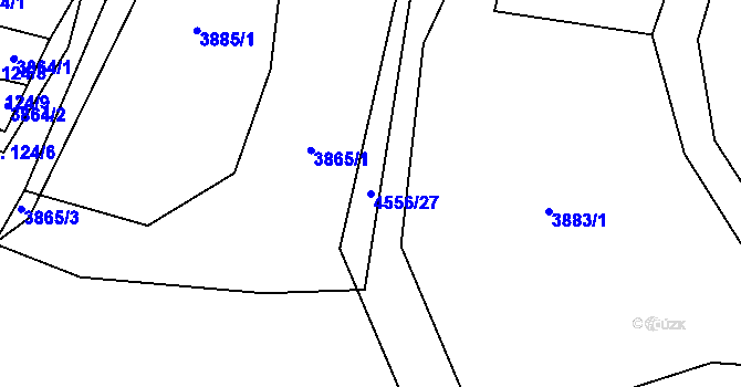 Parcela st. 4556/27 v KÚ Koloměřice, Katastrální mapa