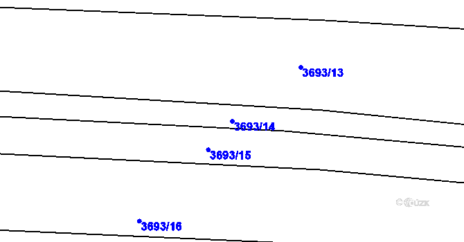 Parcela st. 3693/14 v KÚ Koloměřice, Katastrální mapa