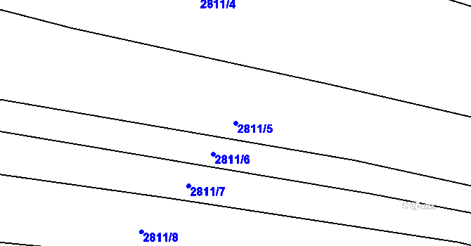 Parcela st. 2811/5 v KÚ Koloměřice, Katastrální mapa